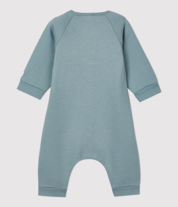 Mono de beb&eacute; de mulet&oacute;n de algod&oacute;n org&aacute;nico gris